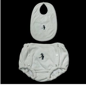 Fore Kids Diaper Cover + Bib Set Golf Inspired 100% Pima Cotton